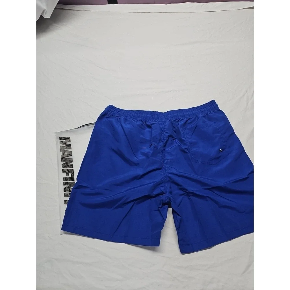 Manfinity Mens Blue Drawstring Swim Trunks Pockets Bottoms Size‎ Xl